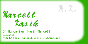 marcell kasik business card